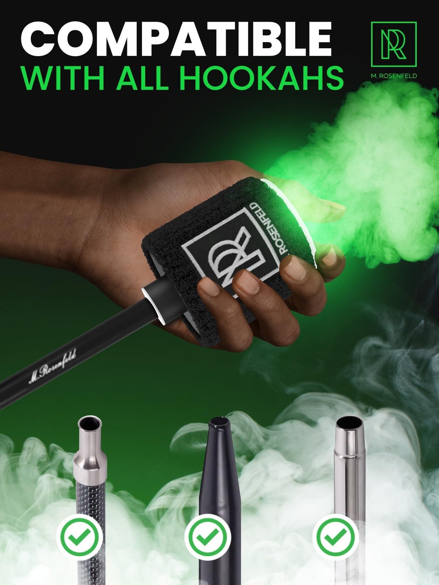 Black Hookah Pump Hookah Starter with 1000 mAh Rechargeable Battery